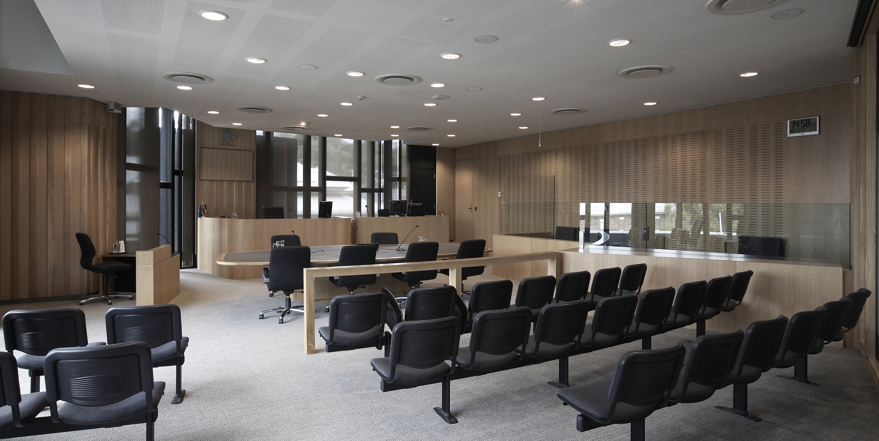 Inside a courtroom